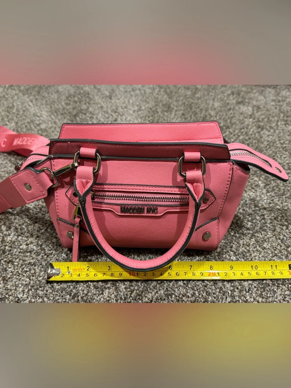 Steve Madden NYC Pink Women's Double Handle Stylish Everyday Purse